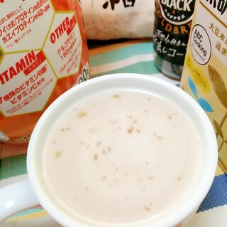 ホッと☆酒粕豆乳プロテインカフェオレ♪